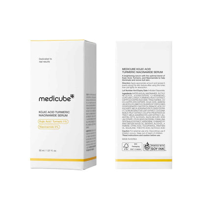 medicube Kojic Acid Turmeric Clarifying & Balancing Capsule Serum for Troubled Skin | Soothing & Brightening Facial Serum | Niacinamide & Glow Capsules for Hydration and Barrier Support | 1.01 fl.oz