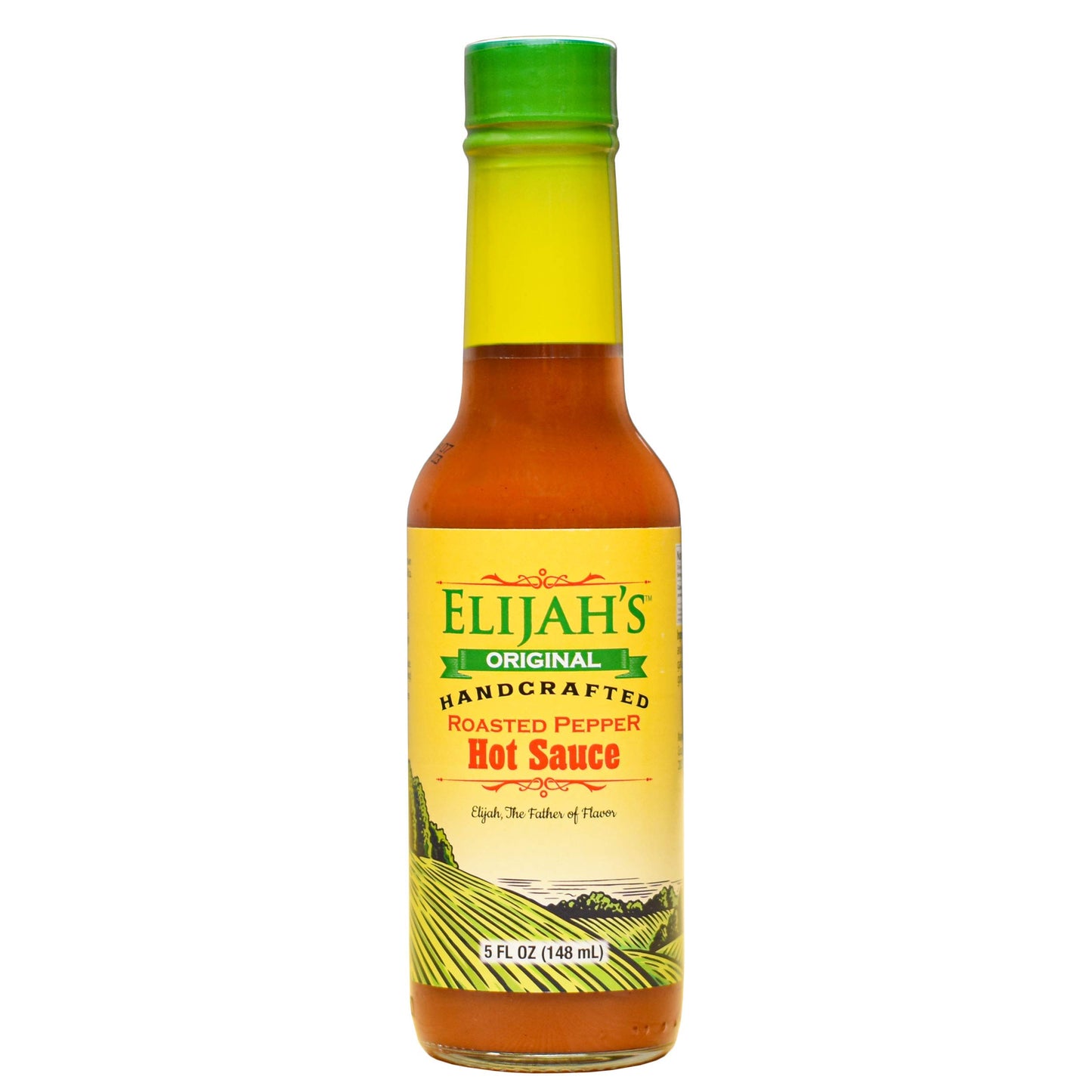 Elijah&amp;#39;s Xtreme Original Roasted Pepper Hot Sauce, Made with Fire Roasted Cayenne &amp;amp; Jalapeño Peppers, Mild Hot Sauce, All Natural, Gluten Free, Vegan, Keto, (5oz Bottle)