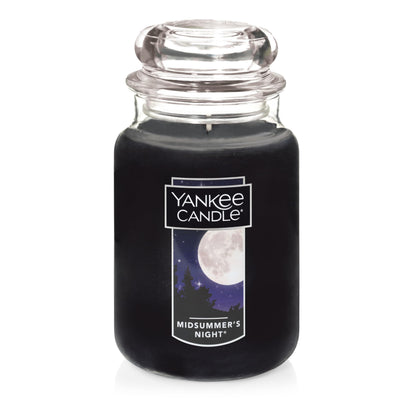 Yankee Candle MidSummer&amp;#39;s Night Scented Classic Large Single Wick Jar Candle 22oz with Over 110 Hours of Burn Time Ideal for Dinner Parties Relaxing Saturdays and Special Occasions