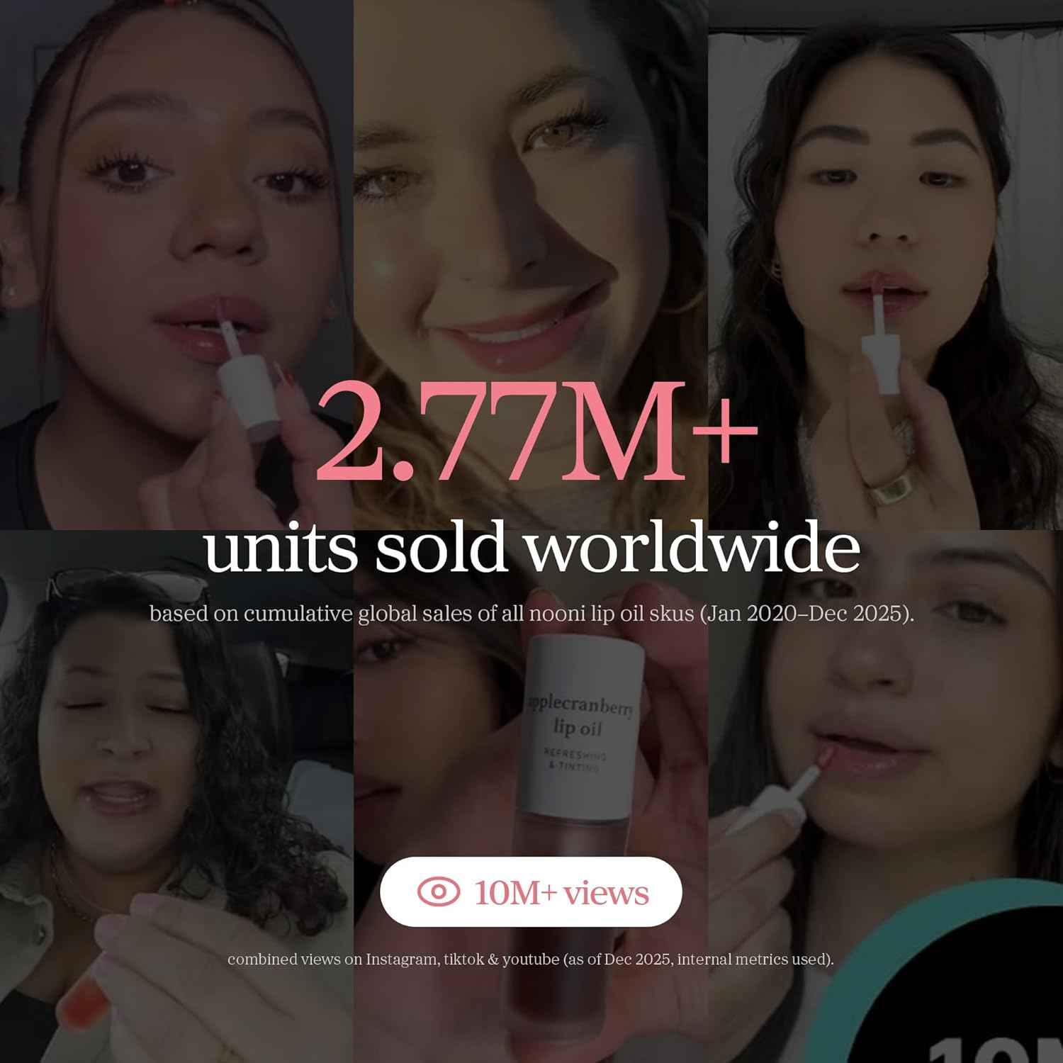 NOONI Korean Lip Oil | Long-Lasting, Moisturizing, Plumping, Revitalizing for Dry Lips, Waterproof, No Peel Off, Korean Tint, Hydrating Lip Stain, Nourishing Crystal Clear, 0.12 FL Oz