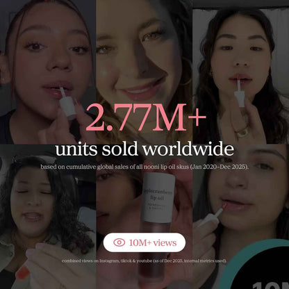 NOONI Korean Lip Oil | Long-Lasting, Moisturizing, Plumping, Revitalizing for Dry Lips, Waterproof, No Peel Off, Korean Tint, Hydrating Lip Stain, Nourishing Crystal Clear, 0.12 FL Oz