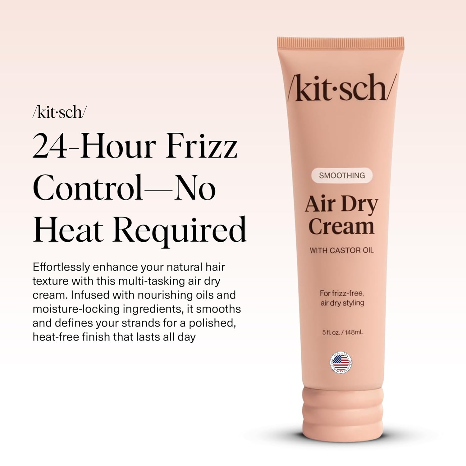 Kitsch_Smoothing_Air_Dry_Cream_for_Hair_–_Frizz_Control_Hair_Care_Product_with_Castor_Oil_&_Coconut_Oil_–_Weightless_Styling_Cream_-_Enhances_Natural_Texture_Appearance_|_Ideal_Gifts_for_Women_–_5_oz