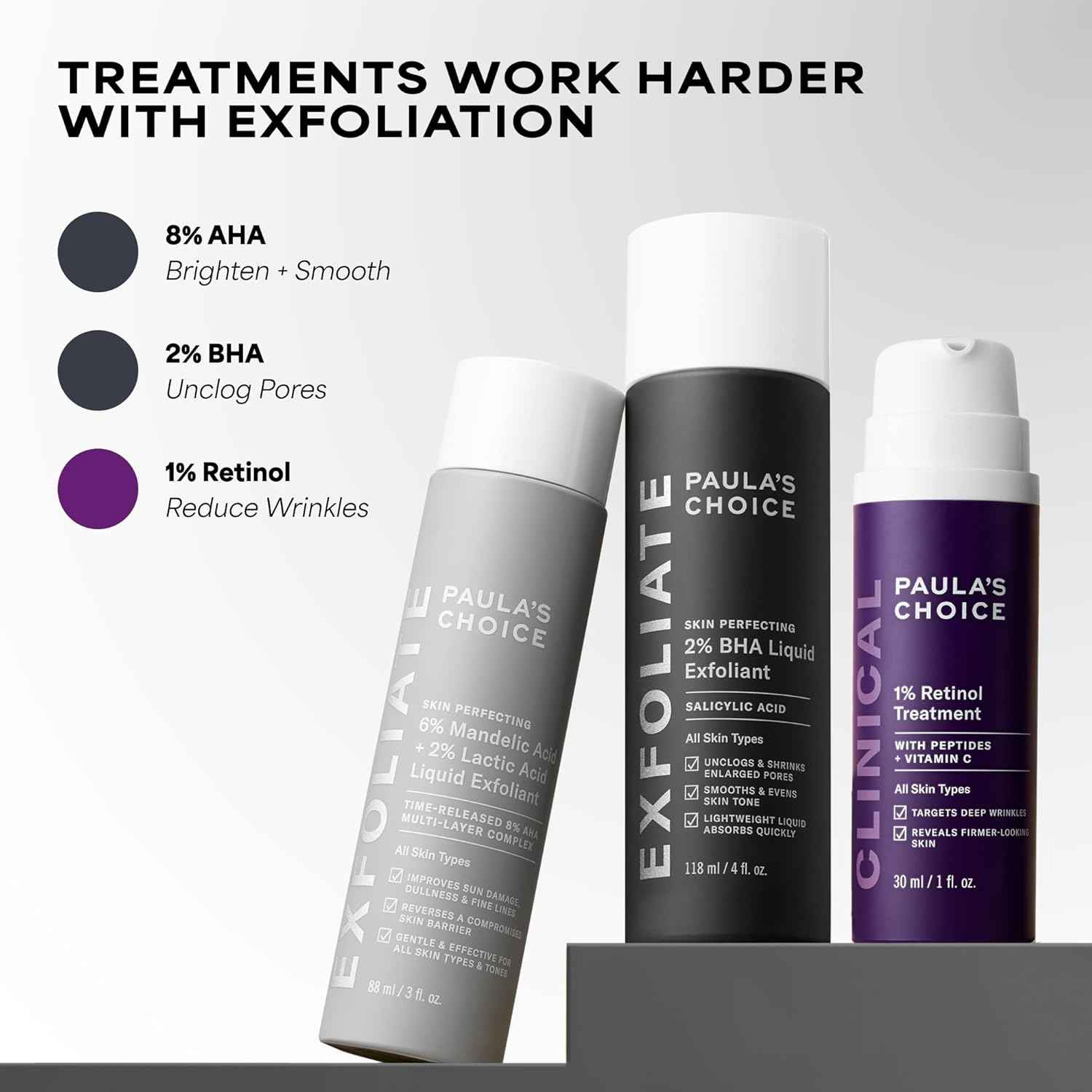 Paula's Choice CLINICAL 1% Retinol Face Treatment with Peptides, Vitamin C & Licorice Extract, Anti-Aging Skin Care Serum, Fine Lines & Wrinkles, Fragrance Free