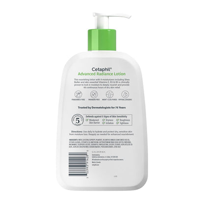 Cetaphil_Body_Lotion,_Advanced_Radiance_Lotion_with_Shea_Butter_for_Dry,_Sensitive_Skin,_16_oz,_Pack_of_2,_Fragrance_Free,_Hypoallergenic,_Non-Comedogenic