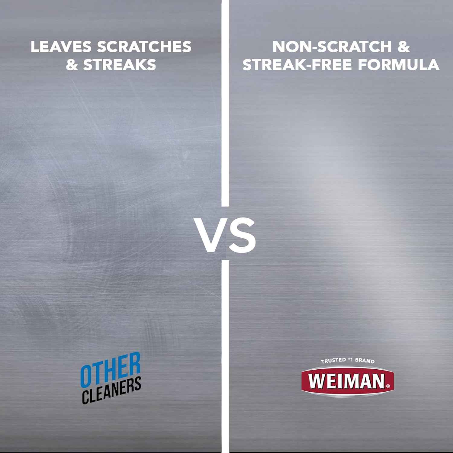 Weiman Stainless Steel Cleaner & Polish, Aerosol, Anti Fingerprint Spray Stainless Steel Cloth, Water Spots & Grease, No Streaks or Residue, Safe for Metal Polish, Chrome, Appliances & Sinks