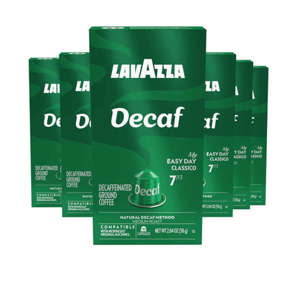 Lavazza Espresso Maestro Decaf (DEK) Aluminum Capsules Compatible with Nespresso* Original Machines, Medium Espresso Roast, Arabica and Robusta Blend