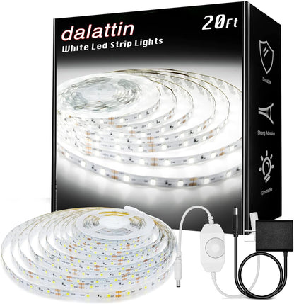 dalattin_White/Warm_White_LED_Strip_Lights,_16.4FT/20FT/40FT/50FT_Dimmable_Super_Bright_24V_Led_Tape_Light_6500K_360_LEDs_Lights_for_Bedrooms,_Mirror,_Kitchen,_Home_Decoration