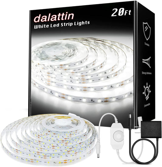 dalattin_White/Warm_White_LED_Strip_Lights,_16.4FT/20FT/40FT/50FT_Dimmable_Super_Bright_24V_Led_Tape_Light_6500K_360_LEDs_Lights_for_Bedrooms,_Mirror,_Kitchen,_Home_Decoration