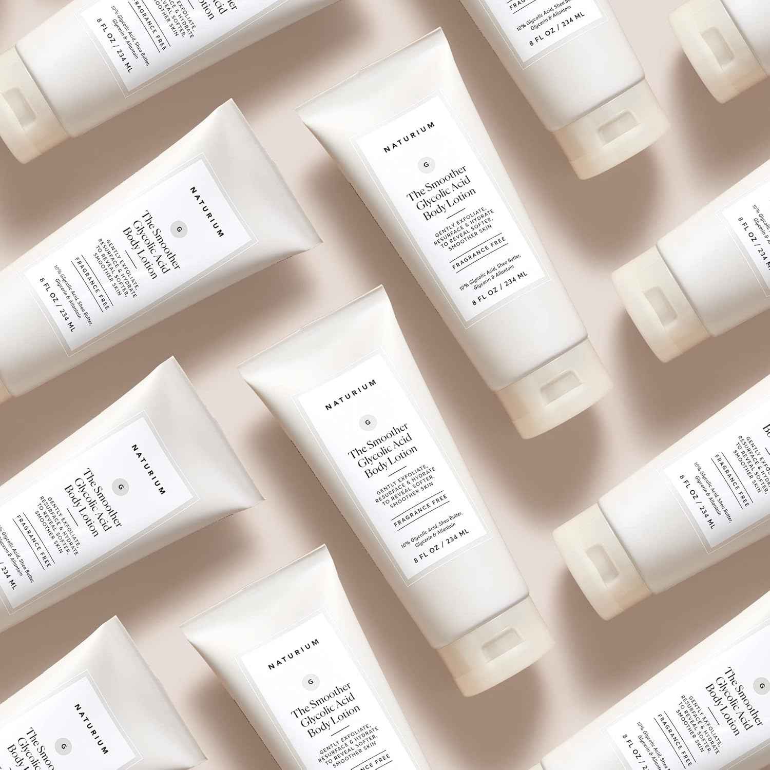 Naturium The Smoother Glycolic Acid Body Lotion, Resurfacing & Exfoliating Treatment, with 10% Glycolic Acid, 8 oz