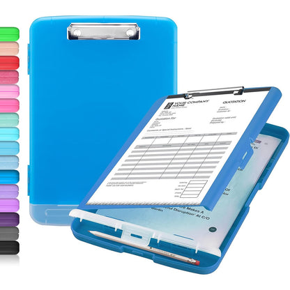 Sooez Clipboard with Storage, Clip Board 8.5 x 11 with Pen Holder, Plastic Organization Case Box for Letter Legal A4 Size Paper, Low Profile Clip, Nurses Teachers Must Haves, School &amp;amp; Office Supplies