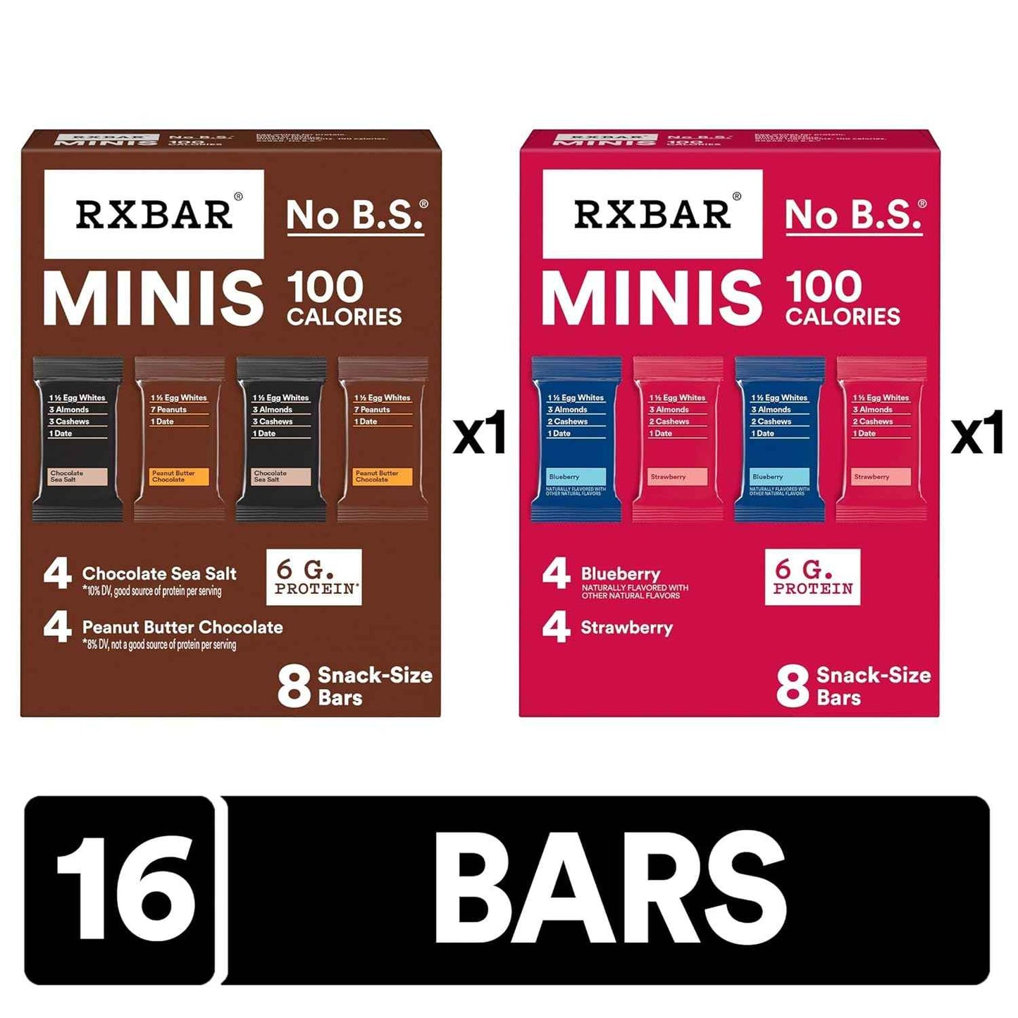 RXBAR Minis Protein Bars, Snack Bars, Variety Pack