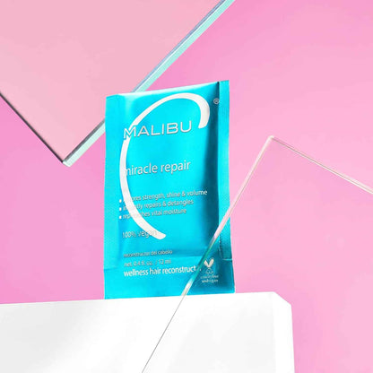 Malibu C Miracle Repair Hair Reconstructor - Nourishing Treatment for Weak, Damaged Strands - Flax Protein & Vitamin B5 for Moisture