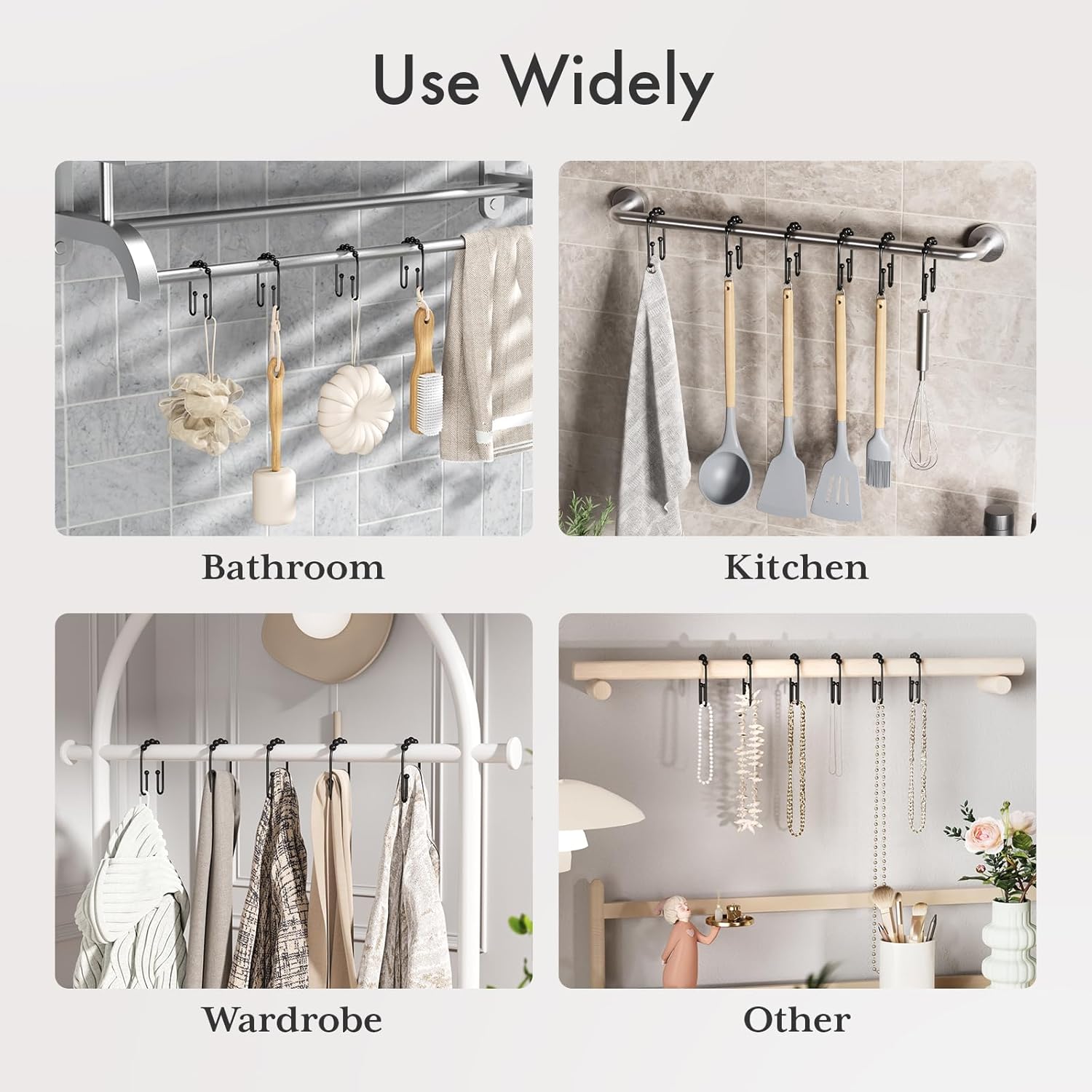 AmazerBath_Shower_Curtain_Hooks_Rings,_Metal_Shower_Curtain_Rings,_Black_Shower_Curtain_Hooks_Rust_Proof_Double_Hook_Shower_Hooks_for_Shower_Curtain_and_Liner,_Shower_Rod_Hooks_Bathroom_12Pcs