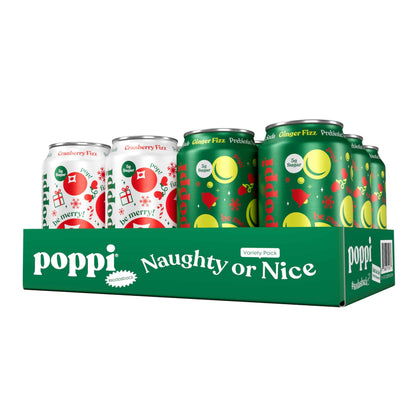 Poppi Sparkling Prebiotic Soda Beverage with Apple Cider Vinegar, Seltzer Water and Fruit Juice, 12 Fl Oz, Pack of 12, Packaging May Vary