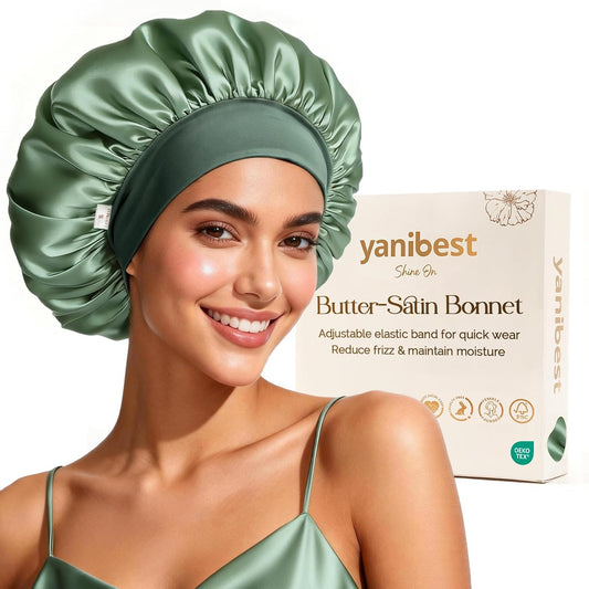 YANIBEST_Silk_Bonnet_for_Sleeping_Women,_Double_Layer_Hair_Satin_Bonnets_with_Elastic_Band,_Sleep_Cap_Curly_Natural_Hair