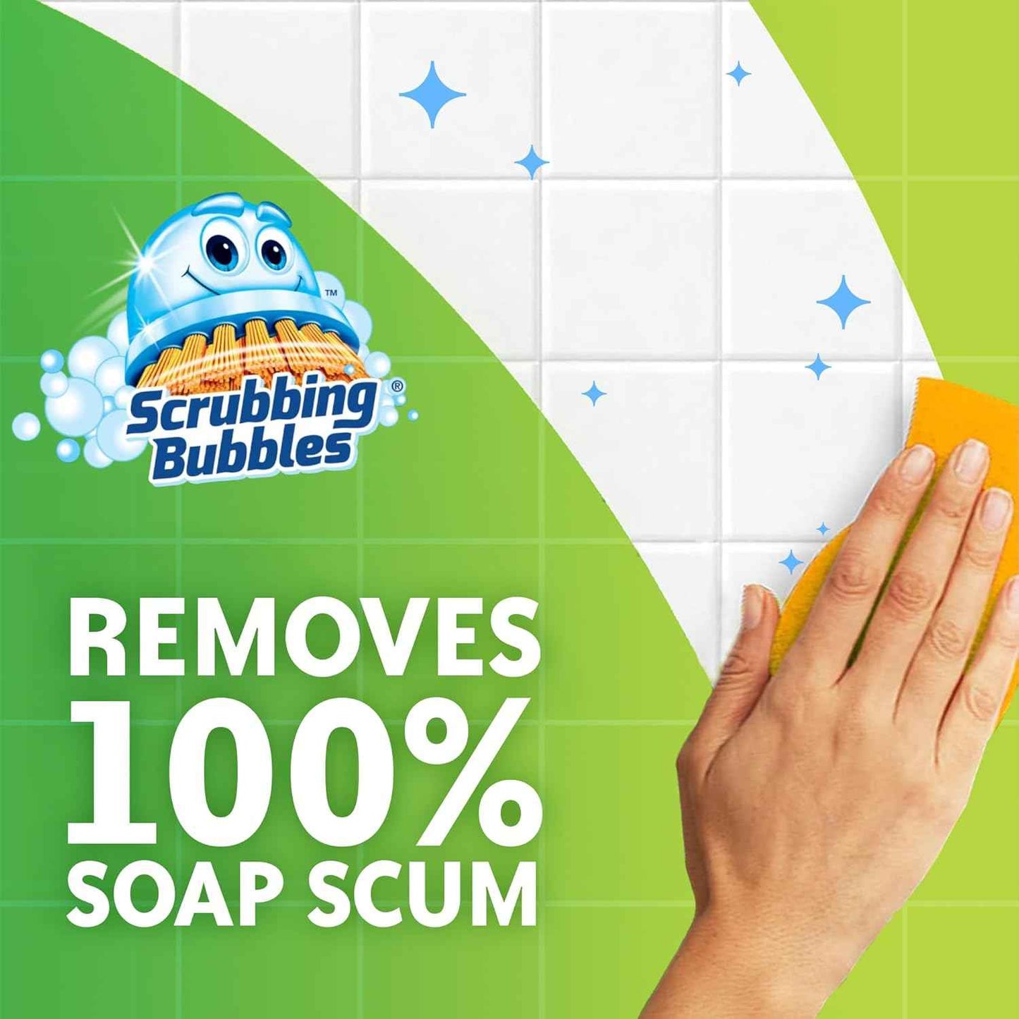 Scrubbing Bubbles Mega Bathroom and Shower Foamer Aerosol, Rainshower Scent, 20oz