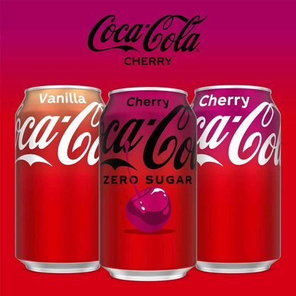 Coca-Cola Cherry Zero Soda | Zero Sugar Cherry Vanilla, 12 Fl Oz (pack of 12)