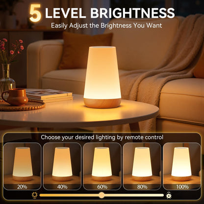 Auxmir_LED_Night_Light_Bedside_Lamp_Touch_and_Remote_Control_Dimmable_Tabletop_13_RGB_Colors_Changing_5_Brightness_Adjustable_Rechargeable_Portable_Lamp_for_Baby_Kids_Nursery_Bedroom_Bathroom_Camping
