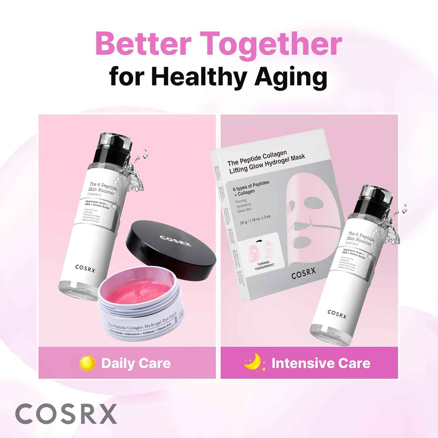 COSRX 6X Peptide Collagen Skin Booster Toner Serum for Dull & Uneven Skin, Preps Skin with Copper Peptides, GHK-Cu, Skin Renewal Boosting Facial Essence, Korean Skin Care, 5.07 oz, Mothers Day Gifts