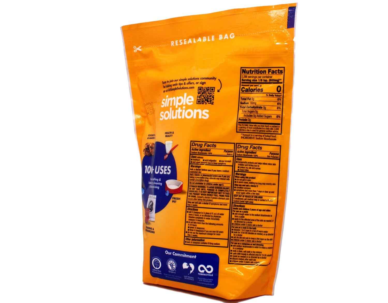 Arm & Hammer Baking Soda, 3lb Powder Bag, Pure Baking Soda for Baking, Cooking, Cleaning - Grocery