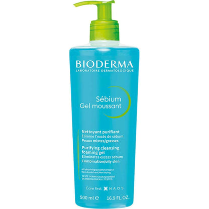 Bioderma - Face Cleanser - Sébium - Makeup Removing Cleanser - Skin Purifying - Face Wash for Combination to Oily Skin