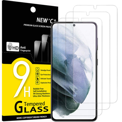NEW&amp;#39;C 3 Pack Designed for Samsung Galaxy S21 Plus / S21+ 5G (6.7),Screen Protector Tempered Glass, Anti-Fingerprints, 9H Hardness, 0.33mm Ultra Transparent, Ultra Resistant