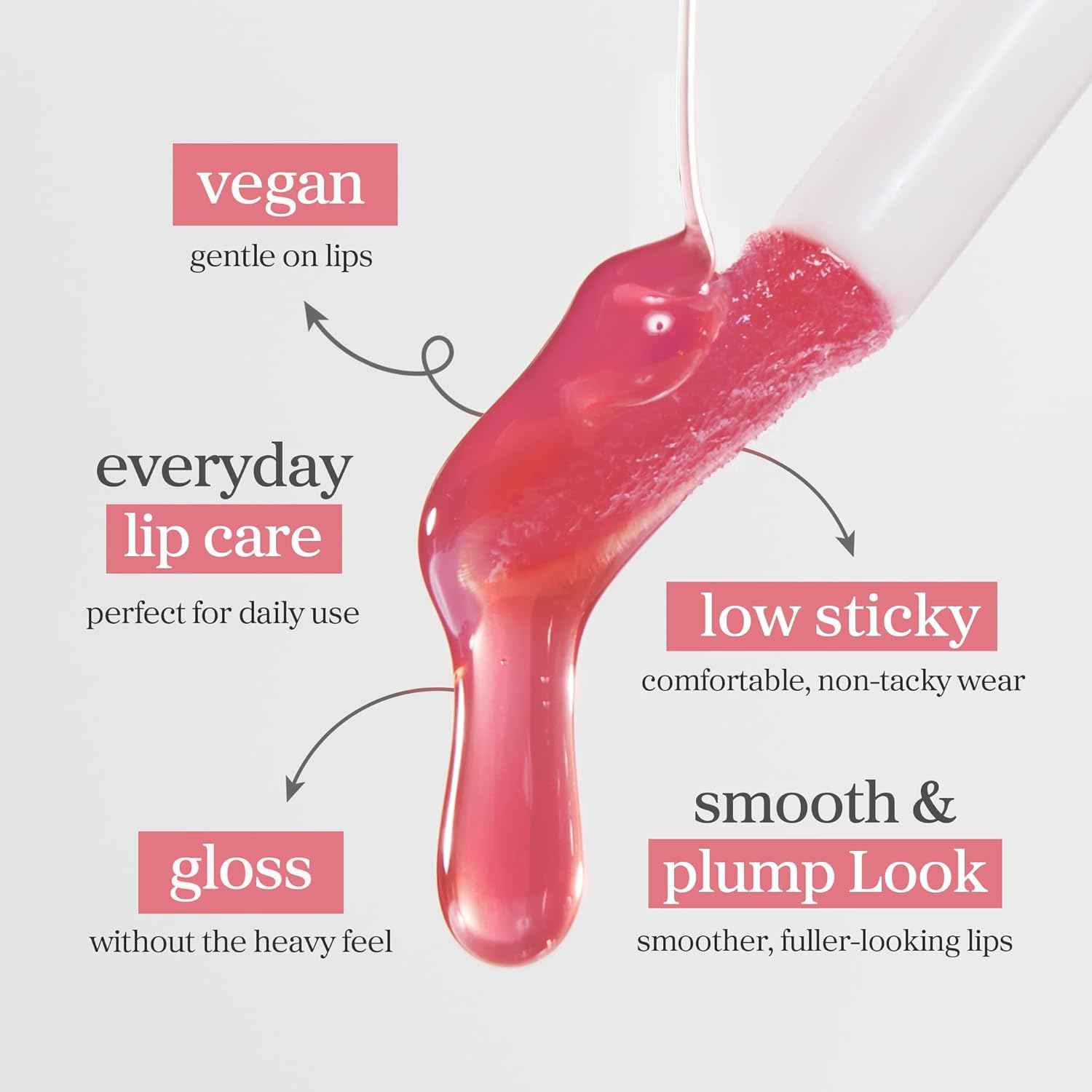 NOONI Korean Lip Oil | Long-Lasting, Moisturizing, Plumping, Revitalizing for Dry Lips, Waterproof, No Peel Off, Korean Tint, Hydrating Lip Stain, Nourishing Crystal Clear, 0.12 FL Oz