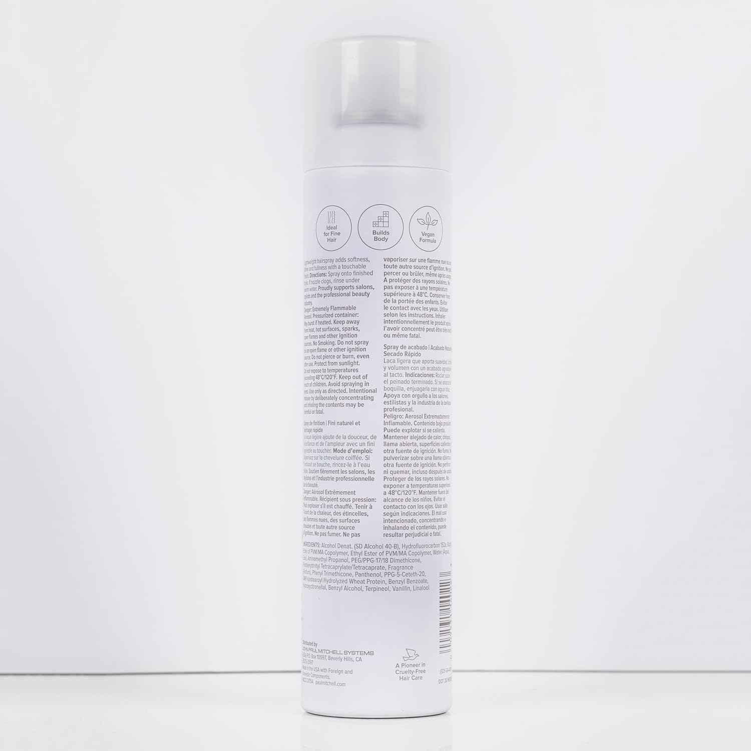 Paul Mitchell Super Clean Light Hairspray, Fast Drying, Soft Hold + Natural Finish, For Fine Hair, 9.5 oz