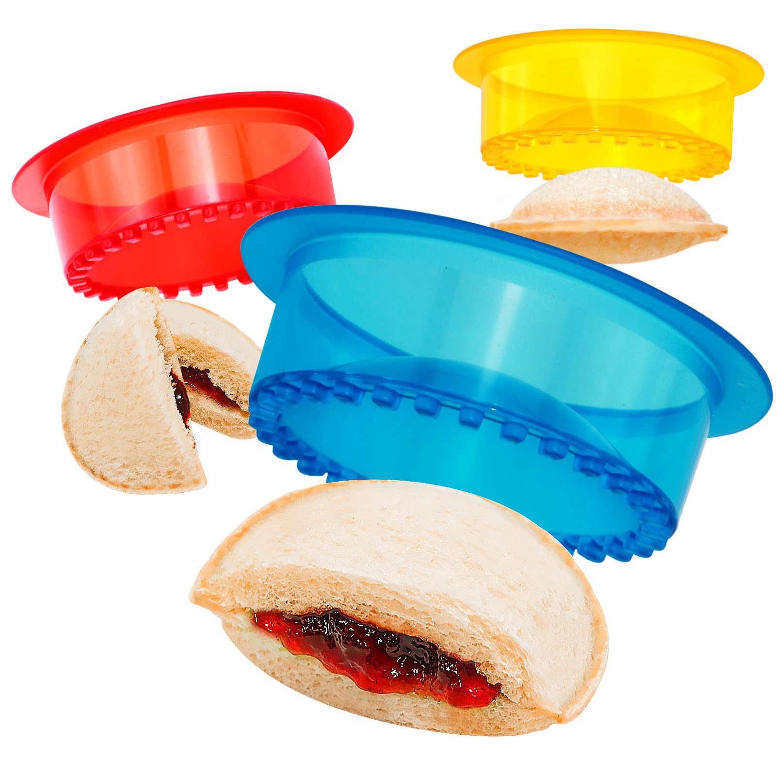 HiYZ Sandwich Cutter and Sealer - 5 PCS Decruster Sandwich Maker - Peanut Butter and Jelly Crustless Sandwich Bread Pancake Maker Cookie Cutter for Kids Children Boys Girls