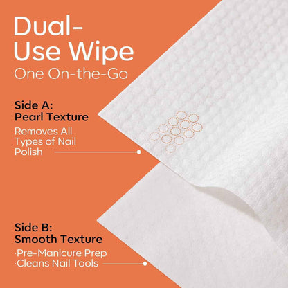 Modelones Nail Polish Remover Pads, Acetone Nail Polish Remover Wipes 50 PCS Professional Individually Wrapped Wet Wipes Easily & Quickly  Smell Glycerin Moisturizing Big Size Portable