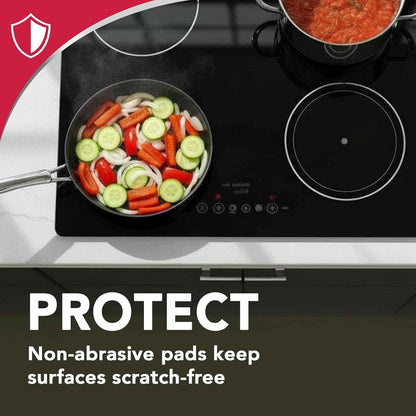 Weiman Cook Top Scrubbing Pads, 3 Count, 2 Pack Cuts Through the Toughest Stains - Scrubbing Pads Carefully Wipe Away Residue
