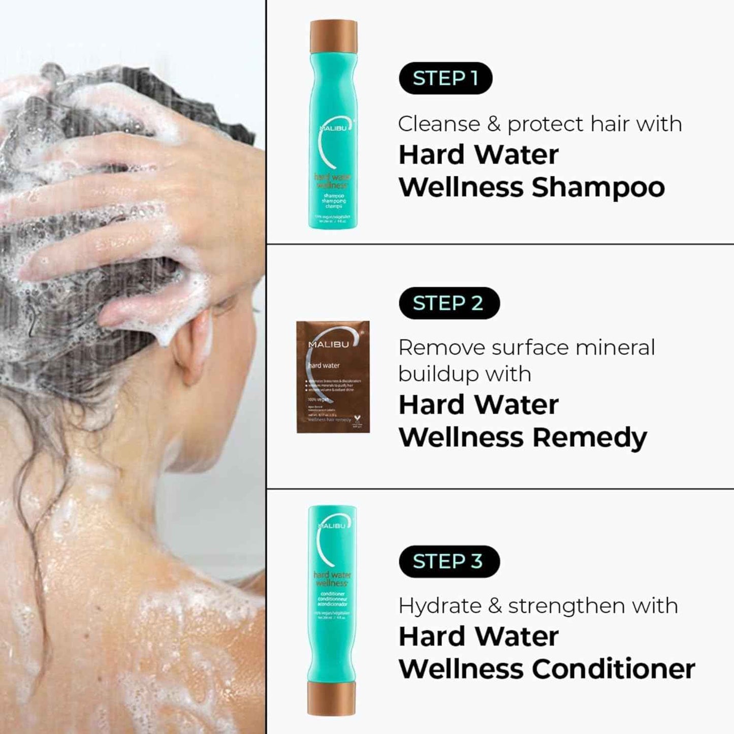 Malibu C Hard Water Wellness Hair Conditioner - Sulfate Free Conditioner that Increases Moisture & Shine - Protects Hair from Waterborne Elements