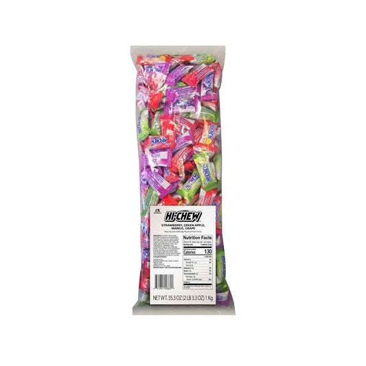 HI-CHEW Assorted, Green Apple Strawberry Mango Grape, Soft & Chewy Candy 2lb - 185+ Pieces Individually Wrapped - Made with Immensely Juicy Fruity Flavors