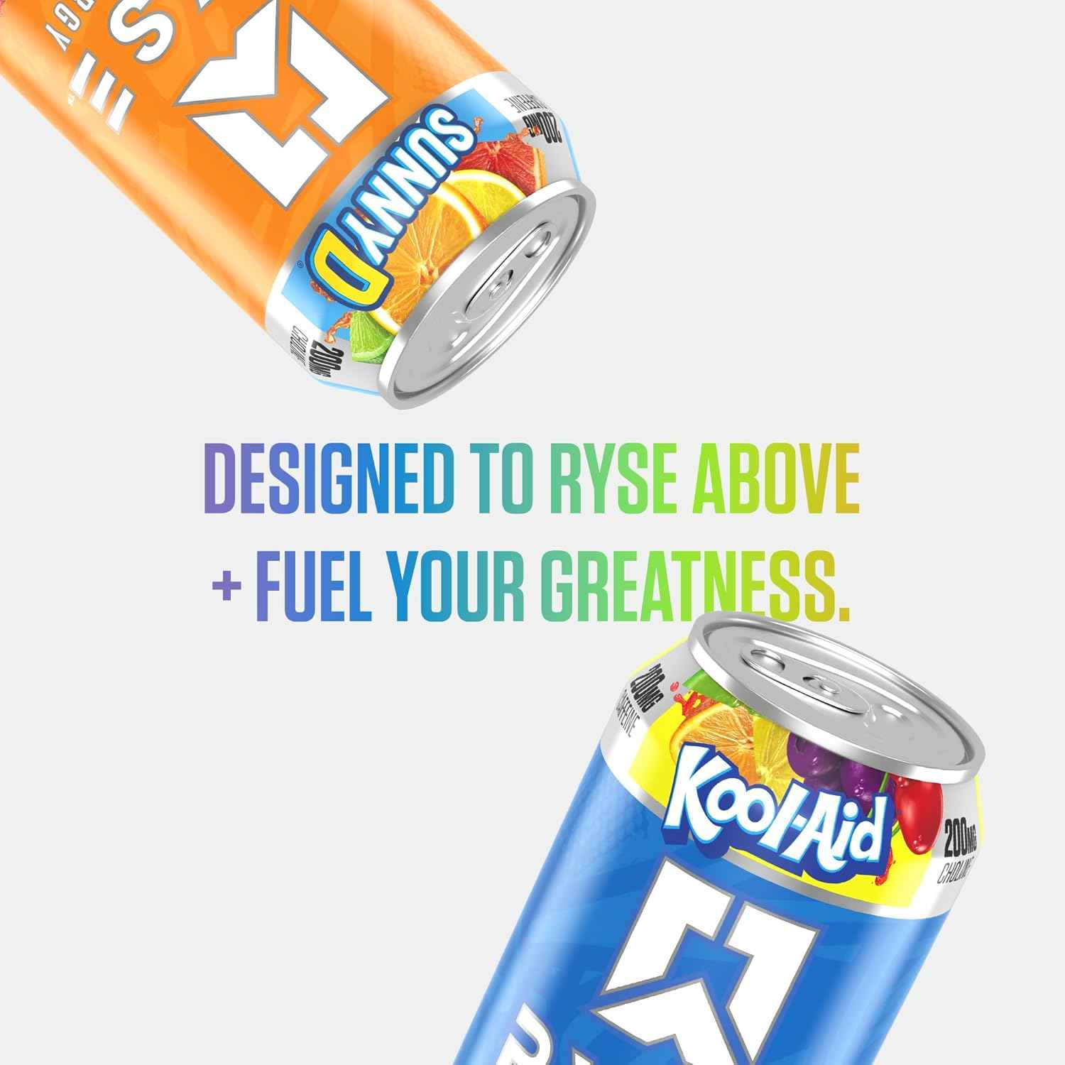 RYSE Fuel Energy Drink - Sugar Free, Gluten Free & Vegan - 200mg Natural Caffeine, Taurine & Choline for Focus & Energy - No Artificial Colors