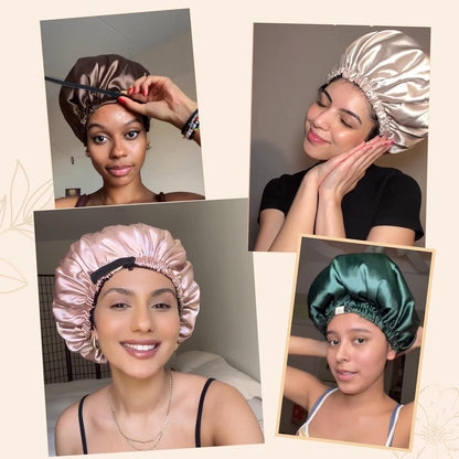 YANIBEST_Adjustable_Satin_Bonnet_Double_Layer_Hair_Bonnet_for_Sleeping_Bonnets_for_Women_Hats_Curly_Natural_Hair,_Blush_Pink