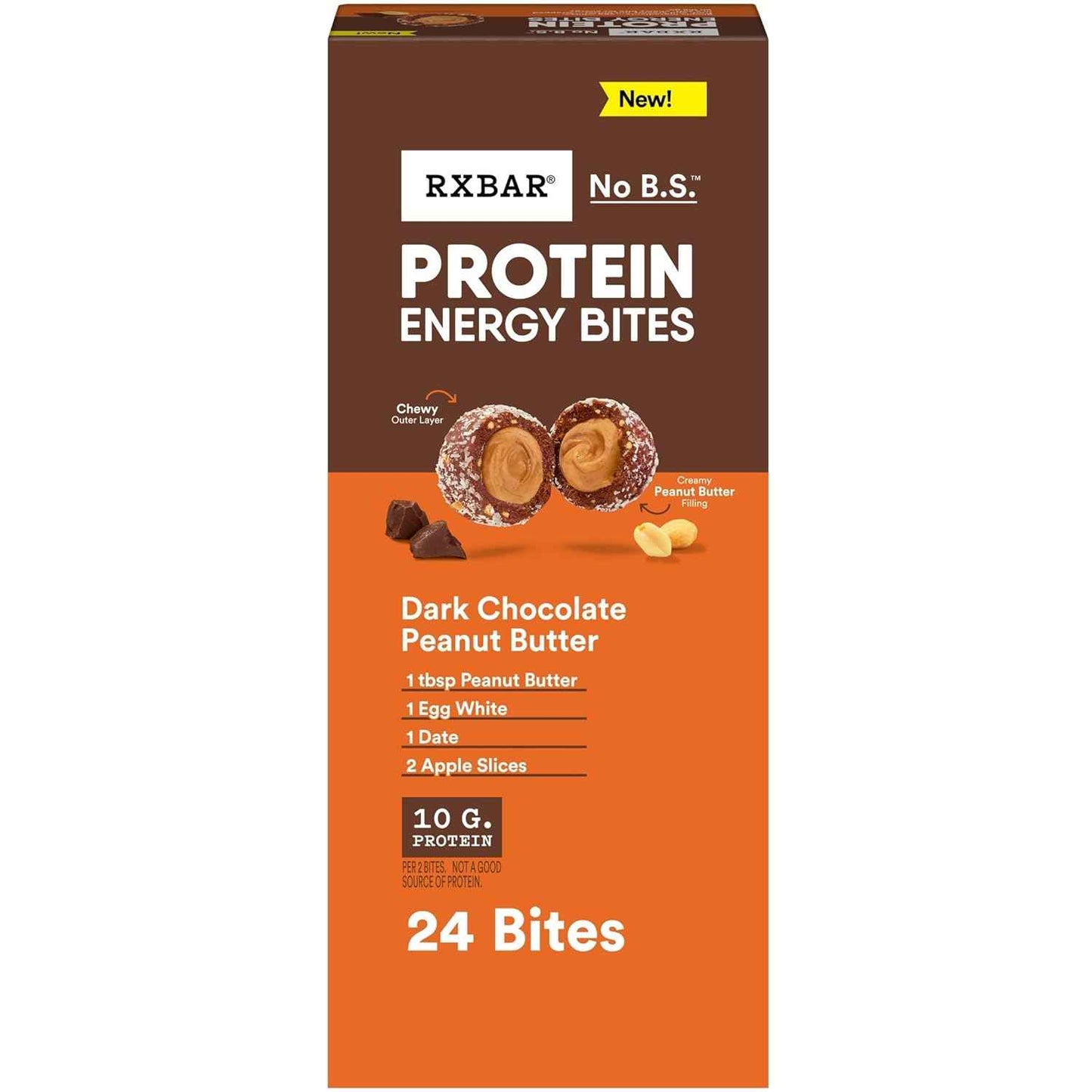 RXBAR Protein Energy Bites, Gluten Free Protein Balls, Dark Chocolate Peanut Butter
