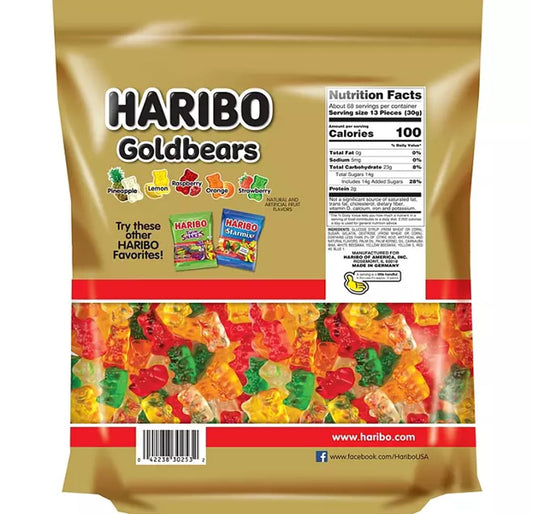 HARIBO_Gummi_Candy,_Original_Goldbears_Gummy_Bears,_72_Ounce_Resealable_Party_Size_Bag,_Delicious_Soft_&_Chewy_Sweet_Snacks,_Assorted_Fruity_Flavors