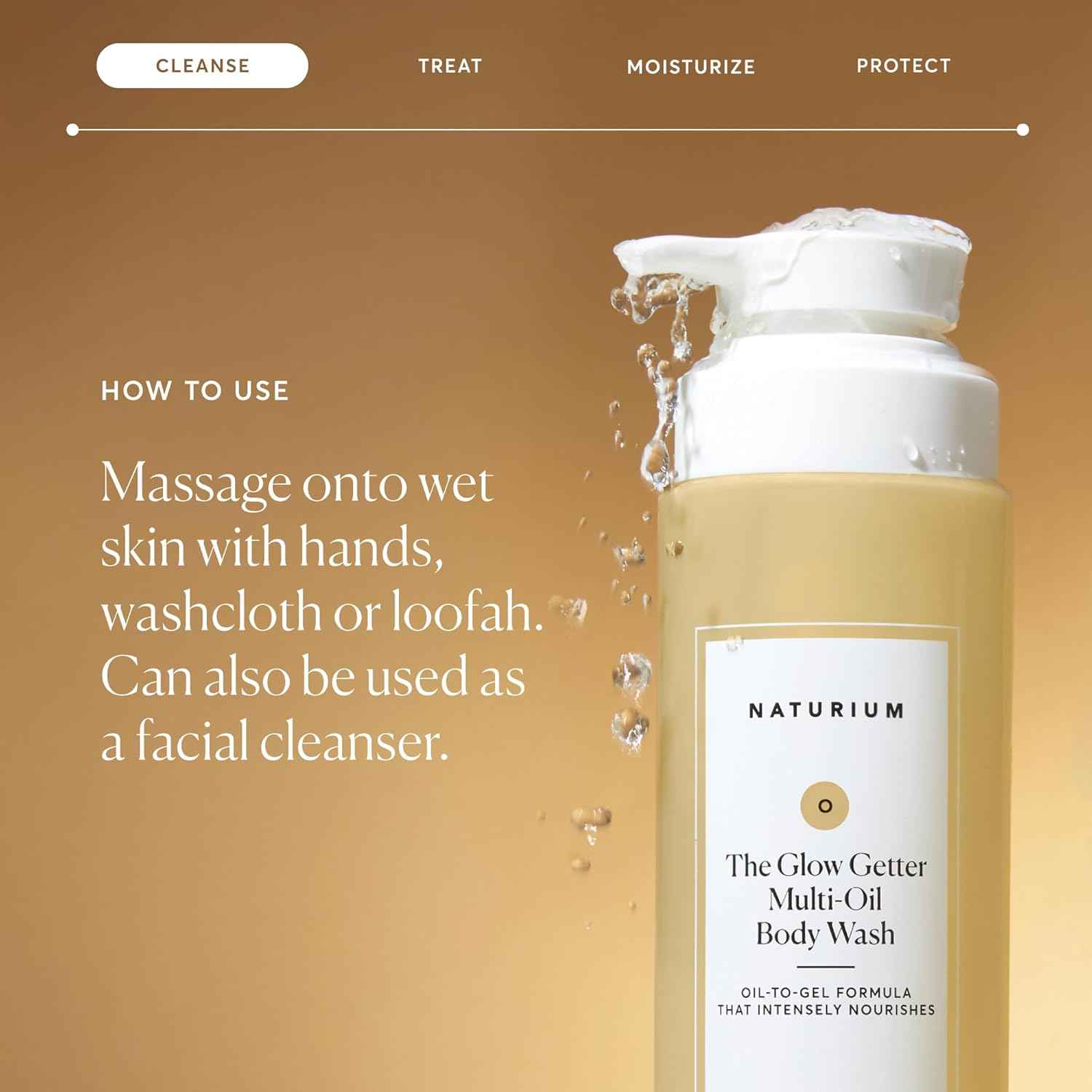 Naturium Multi-Oil Hydrating Body Wash, Gentle Cleanser, 16.9 oz