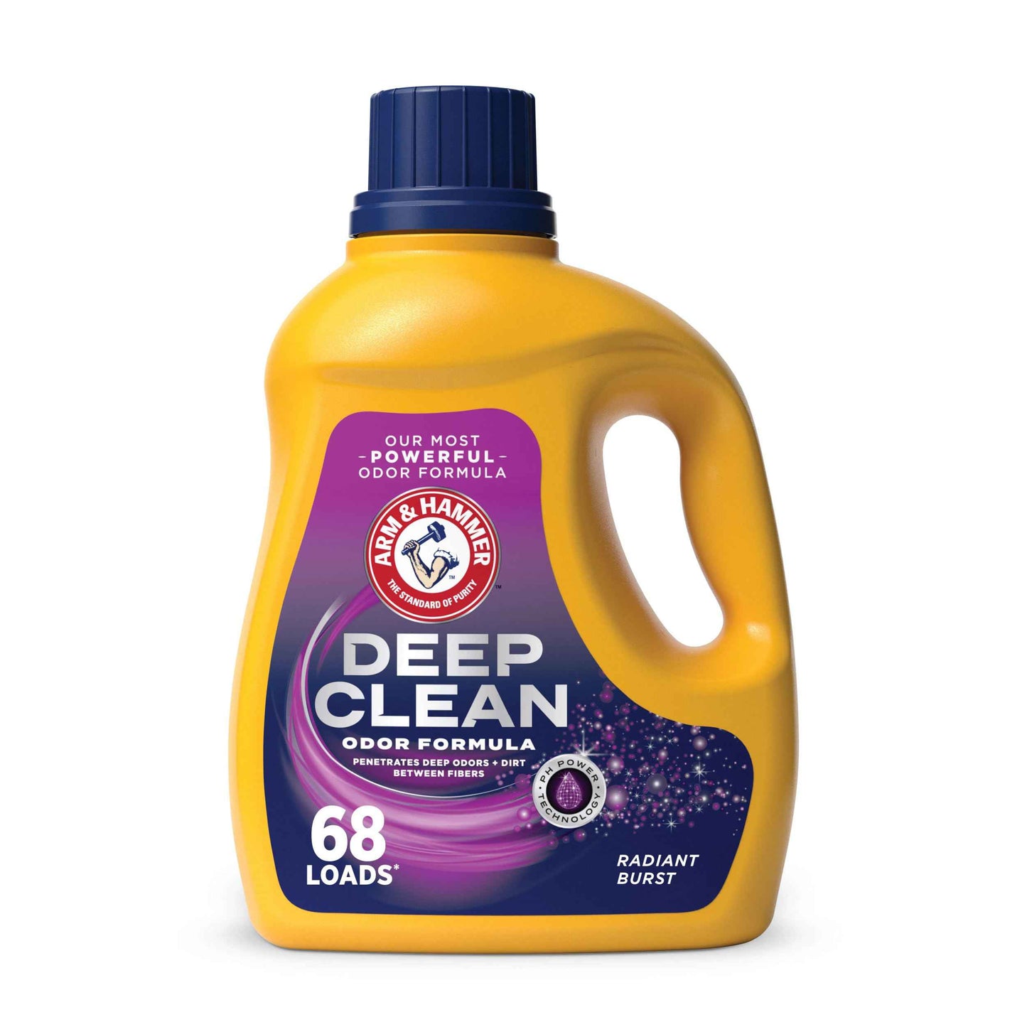 ARM & HAMMER Deep Clean Odor Formula Liquid Laundry Detergent, Radiant Burst Scent