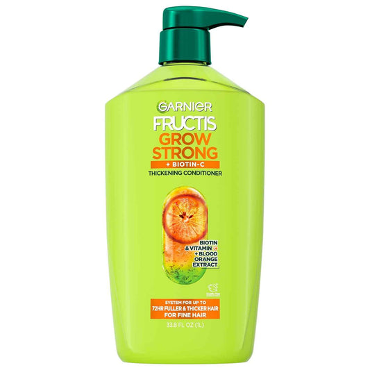 Garnier Fructis Grow Strong Thickening Conditioner for Fine Hair, Biotin-C, 32.3 Fl Oz