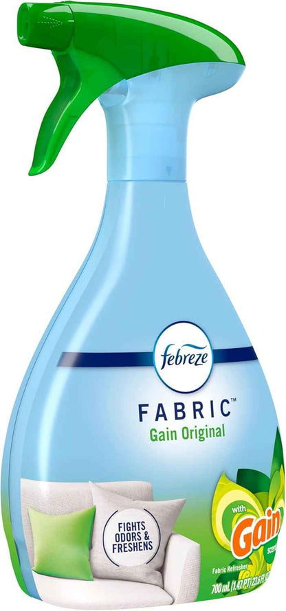 Febreze Fabric Spray Air Freshener, Odor-Fighting Fabric Refresher, Sneaker Balls Alternative, Couch Cleaner, Linen Spray, Multi-Use, Gain Original Scent, 23.6 fl oz
