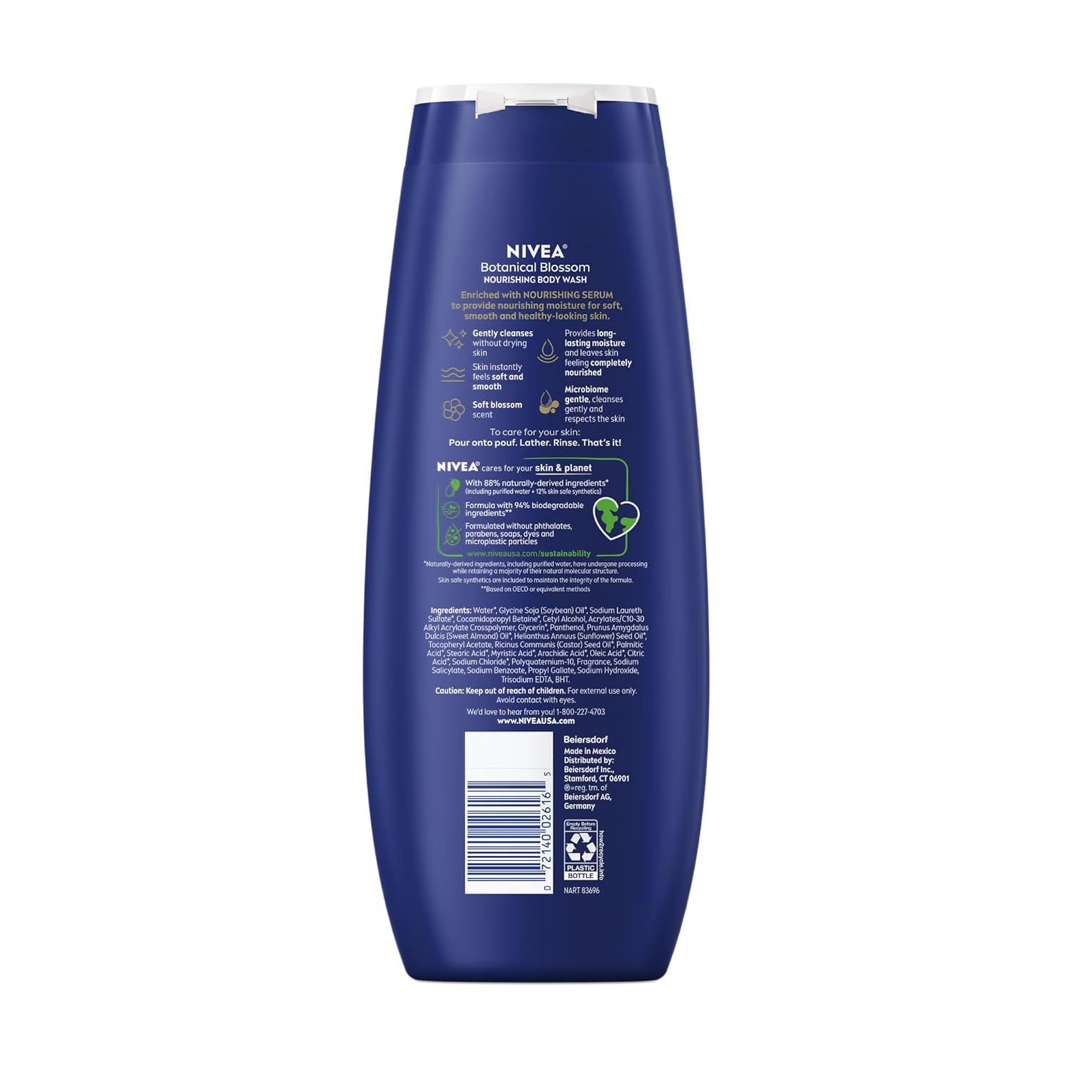 NIVEA_Nourishing_Botanical_Blossom_Body_Wash_with_Nourishing_Serum,_Moisturizing_Body_Wash_for_Women,_Enriched_with_Provitamin_B5_and_Vitamin_E,_20_Fl_Oz_Bottle