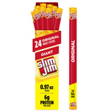 Slim Jim Giant Smoked Meat Sticks, 6g Protein Per Stick, Father's Day Snack Gift for Dad, 0.97 oz