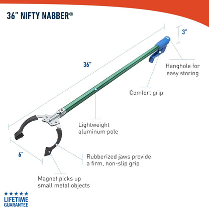 Unger_Professional_36”_Nifty_Nabber,_2_Count,_Reacher_Grabber_Tool,_Trash_Picker_Upper,_Built-in_Magnet_and_Ergonomic_Grip,_Outdoor_Claw_Pickup,_Reaching_Assist_for_Seniors,_Safely_Perform_Tasks