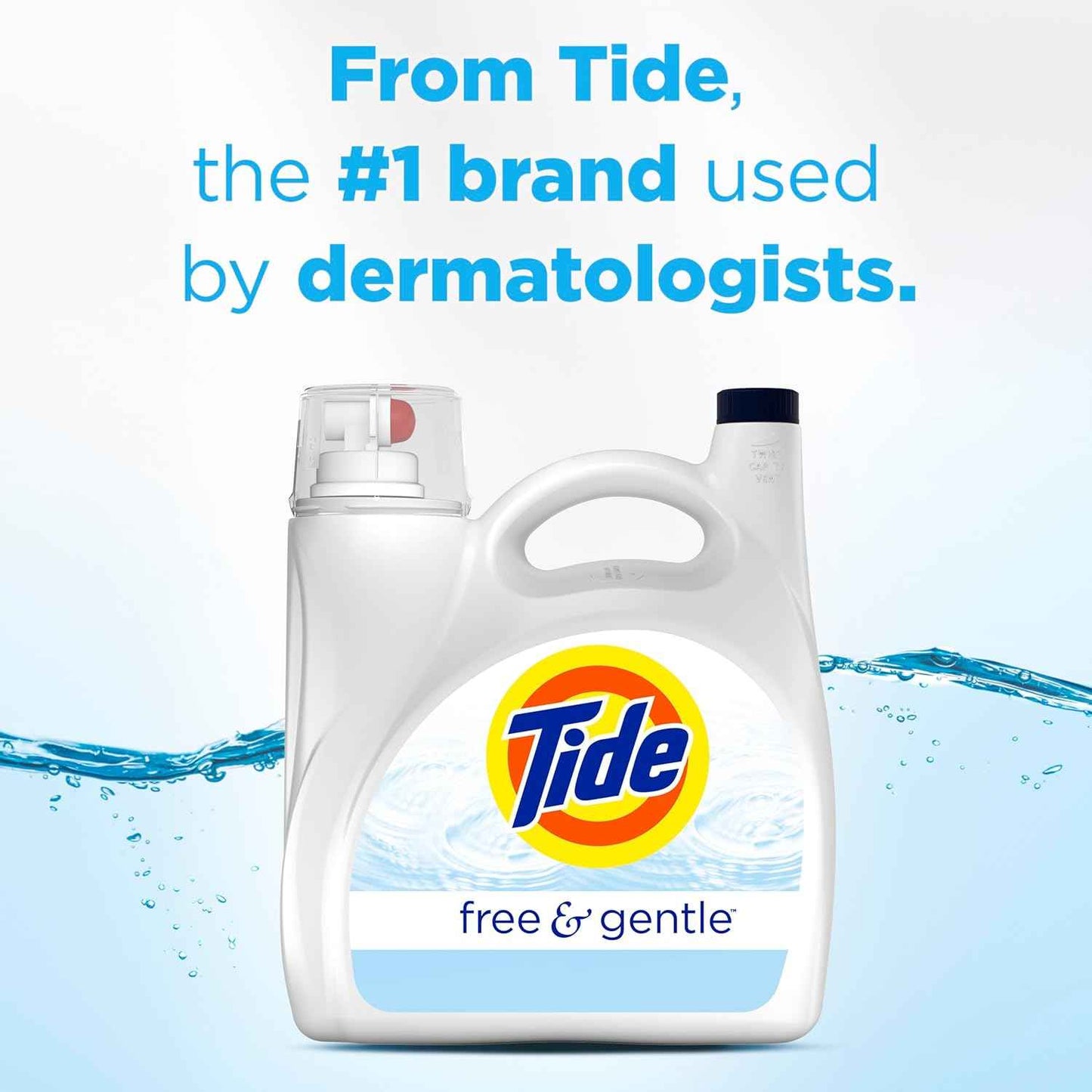 Tide Free & Gentle Liquid Laundry Detergent, 80 Loads, 105 fl oz, Tide Laundry Detergent, Clean Laundry Detergent