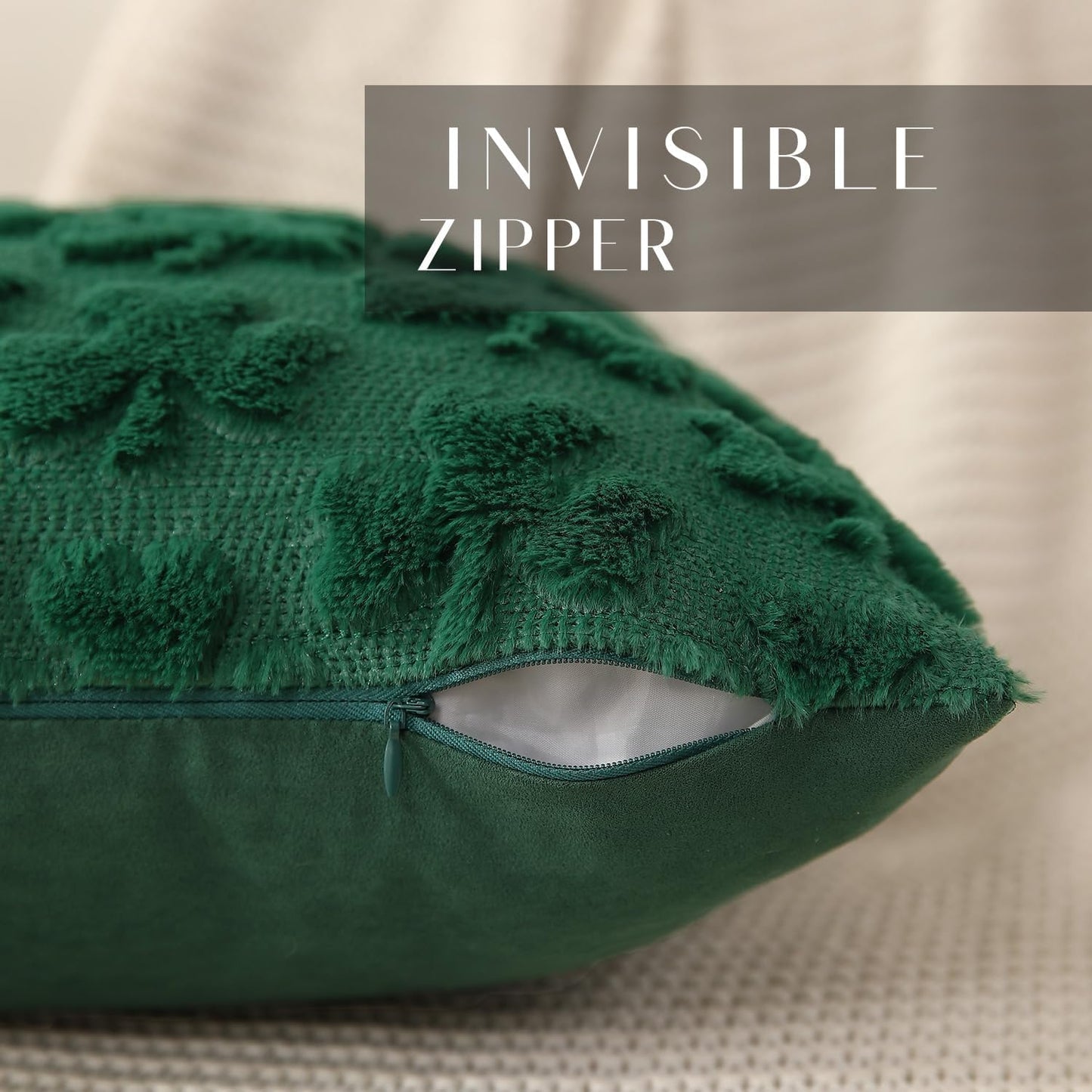 DFXSZ_St_Patricks_Day_Pillow_Covers_18x18_inch_Set_of_2_St_Patricks_Day_Decorations_Green_Shamrock_Soft_Plush_Faux_Fur_Jacquard_Throw_Pillows_for_Bedroom_Sofa_Holiday_Festivals_Home_Decor_PTK021A18