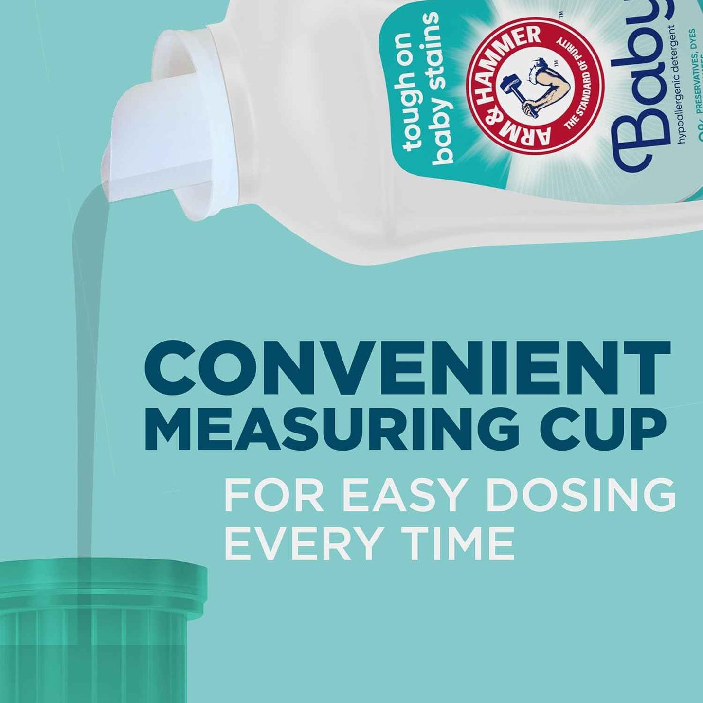 ARM & HAMMER Baby, 77 Loads Hypoallergenic Liquid Laundry Detergent, 100.5 fl oz