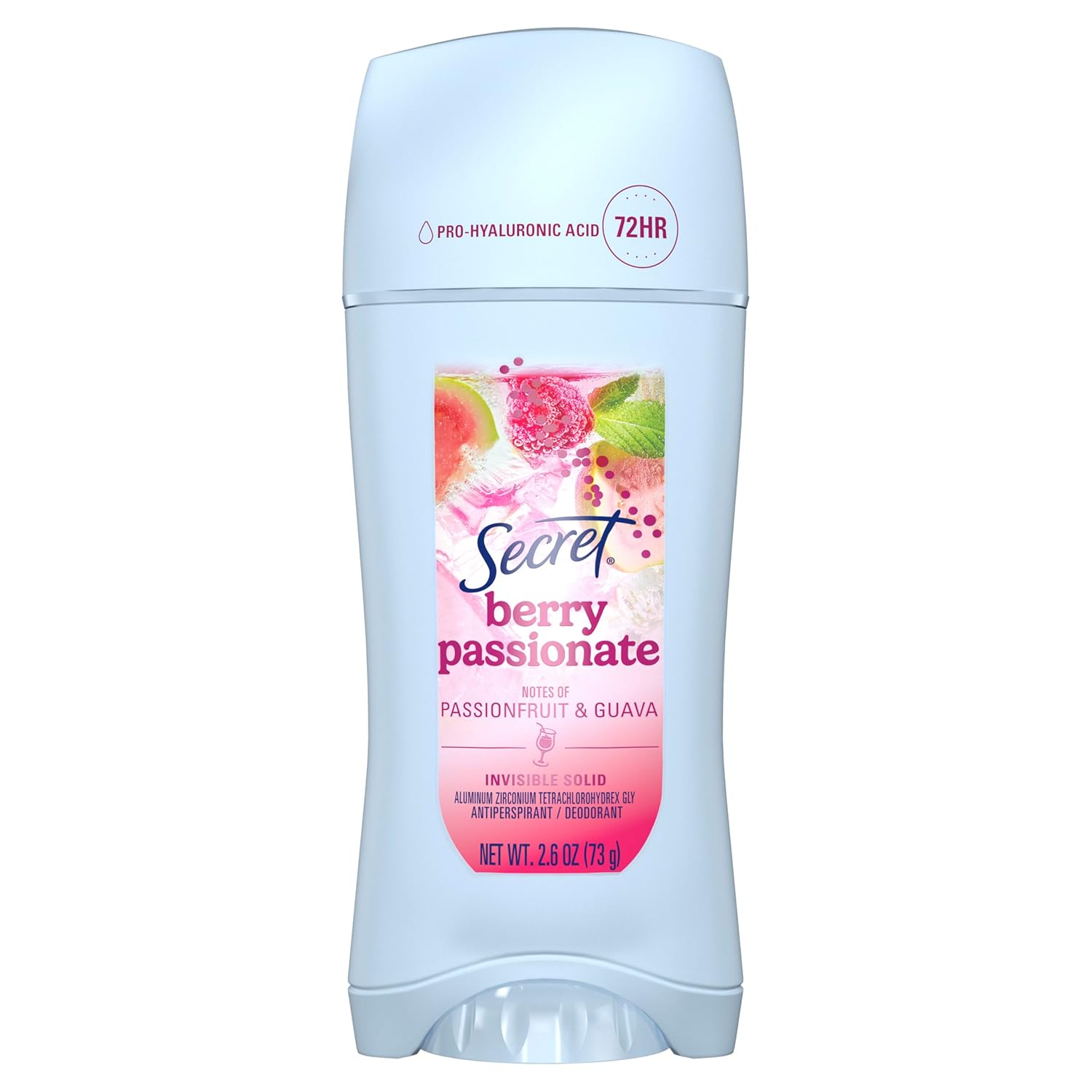 Secret_Fresh_Antiperspirant_Deodorant_for_Women,_72hr_Freshness_on_the_Rocks_with_Pro-Hyaluronic_Acid,_Miami_Mocktail_Edition,_Invisible_Solid,_Berry_Passionate_with_Passionfruit_&_Guava_Scent,_2.6_oz
