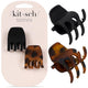 2 Count (Pack of 1) - Black & Tortoise (2 Pieces, Medium)
