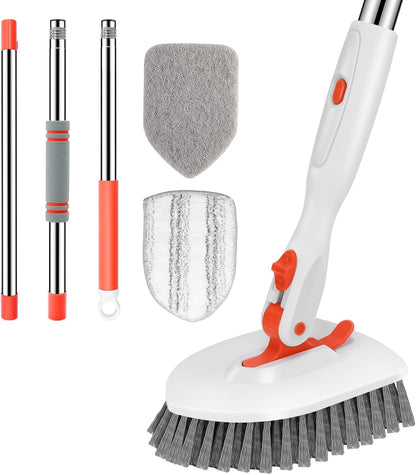 SetSail_Floor_Scrub_Brush,_3-In-1_Tile_Tub_Floor_Scrubber_with_52-inch_Adjustable_Long_Handle_Shower_Cleaner_and_3_Detachable_Replacement_Brush_Heads_for_Cleaning_Bathroom_Kitchen_Walls_Tub_Tile